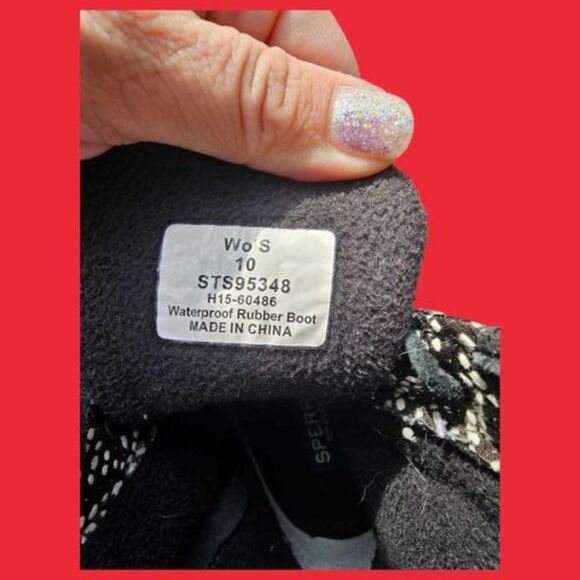 Sperry Topsider Saltwater‎ Duck Boot Side Zipper Tribal Size 10 - Picture 4 of 4